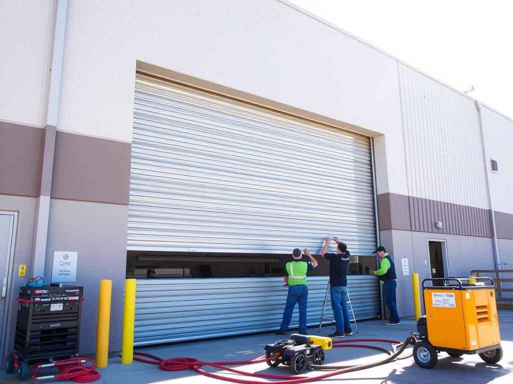 Commercial garage door installation in Phoenix