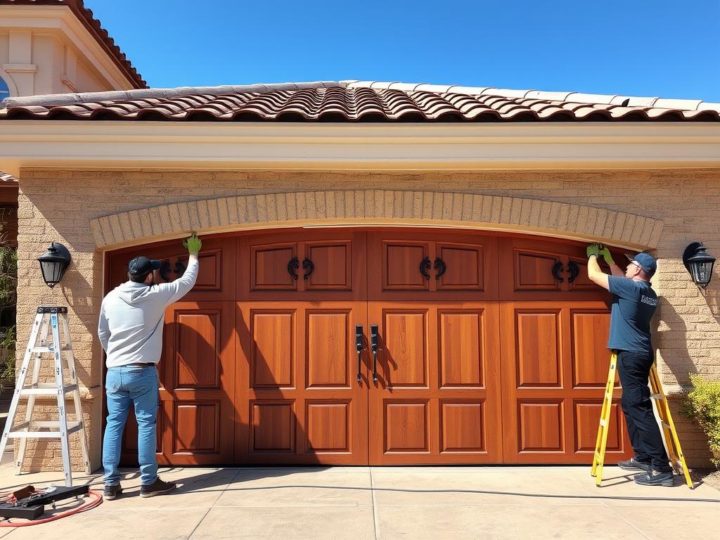 Custom garage door installation in Phoenix