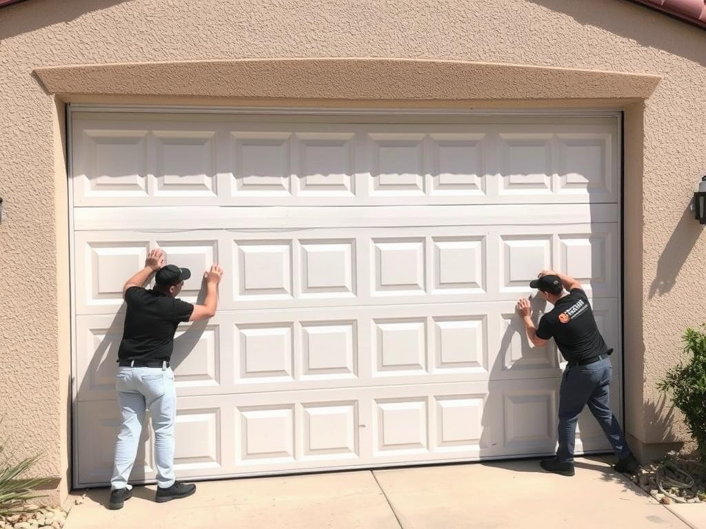 Insulated garage door installation in Phoenix