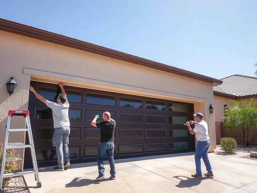 Residential garage door installation in Phoenix