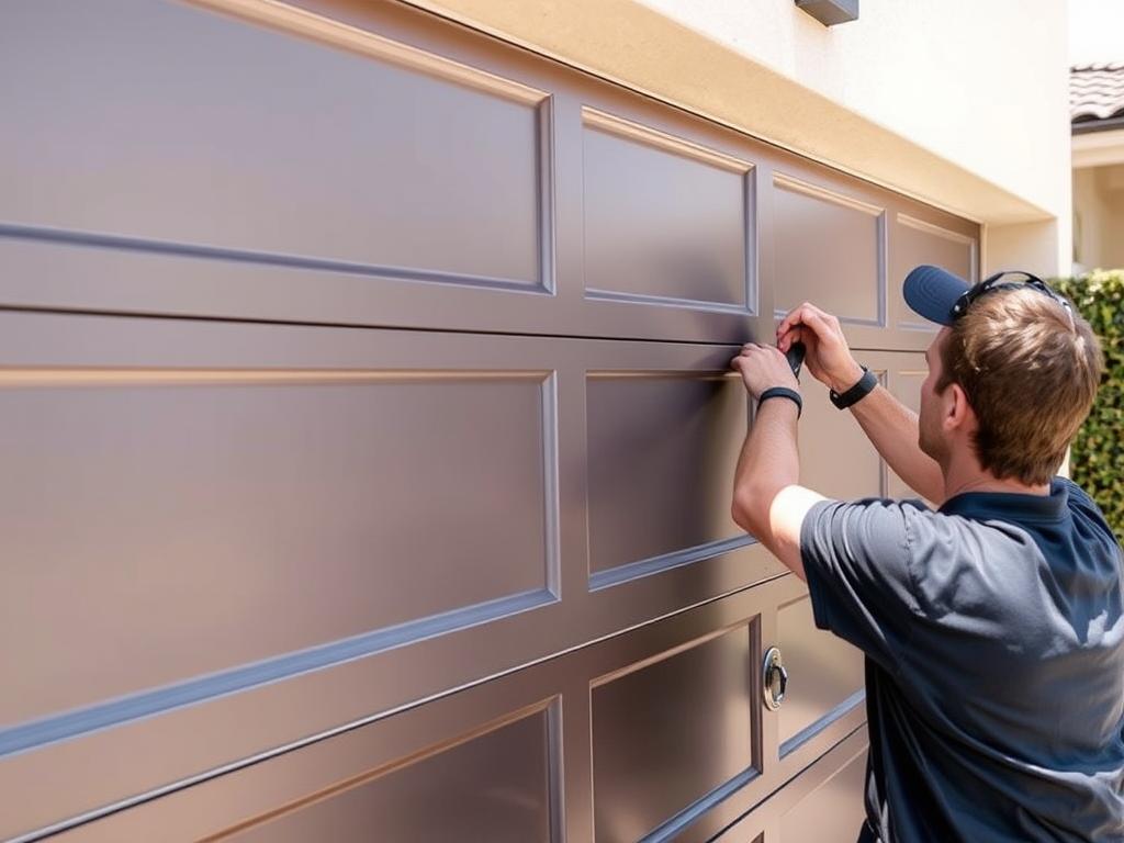 Sectional garage door installation in Phoenix